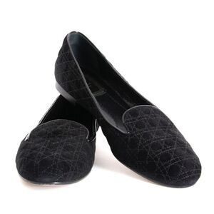 Dior Black Cannage Suede Loafers, Sz 36, 5.5 $995